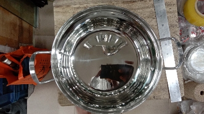 Picture of 20cm Maxfresh Stainless Steel Steamer/Modak/Momo Maker with See through Lid, (20cm x 2 tier) Silver