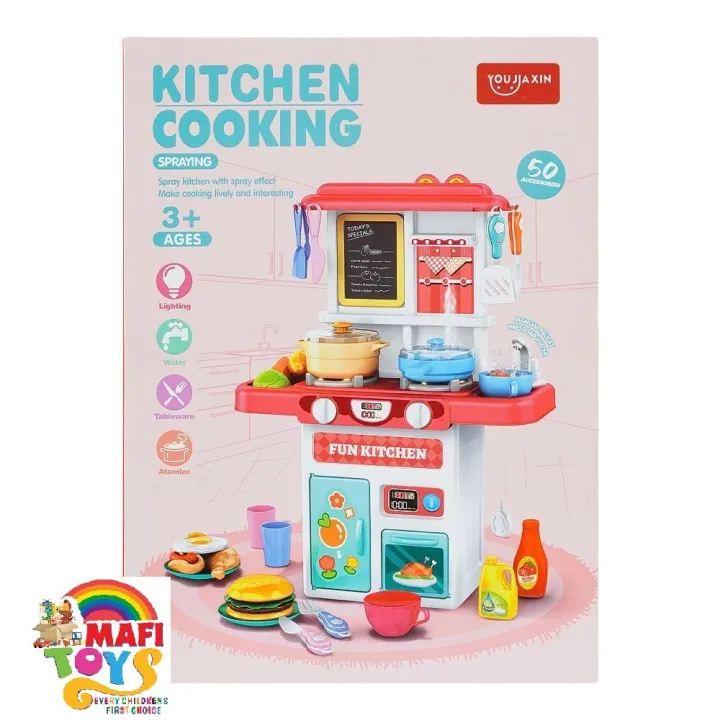 Picture of Kitchen Cooking Spraying W/Spray Effect & 50 Accessories Toy Set For Kids Multicolor