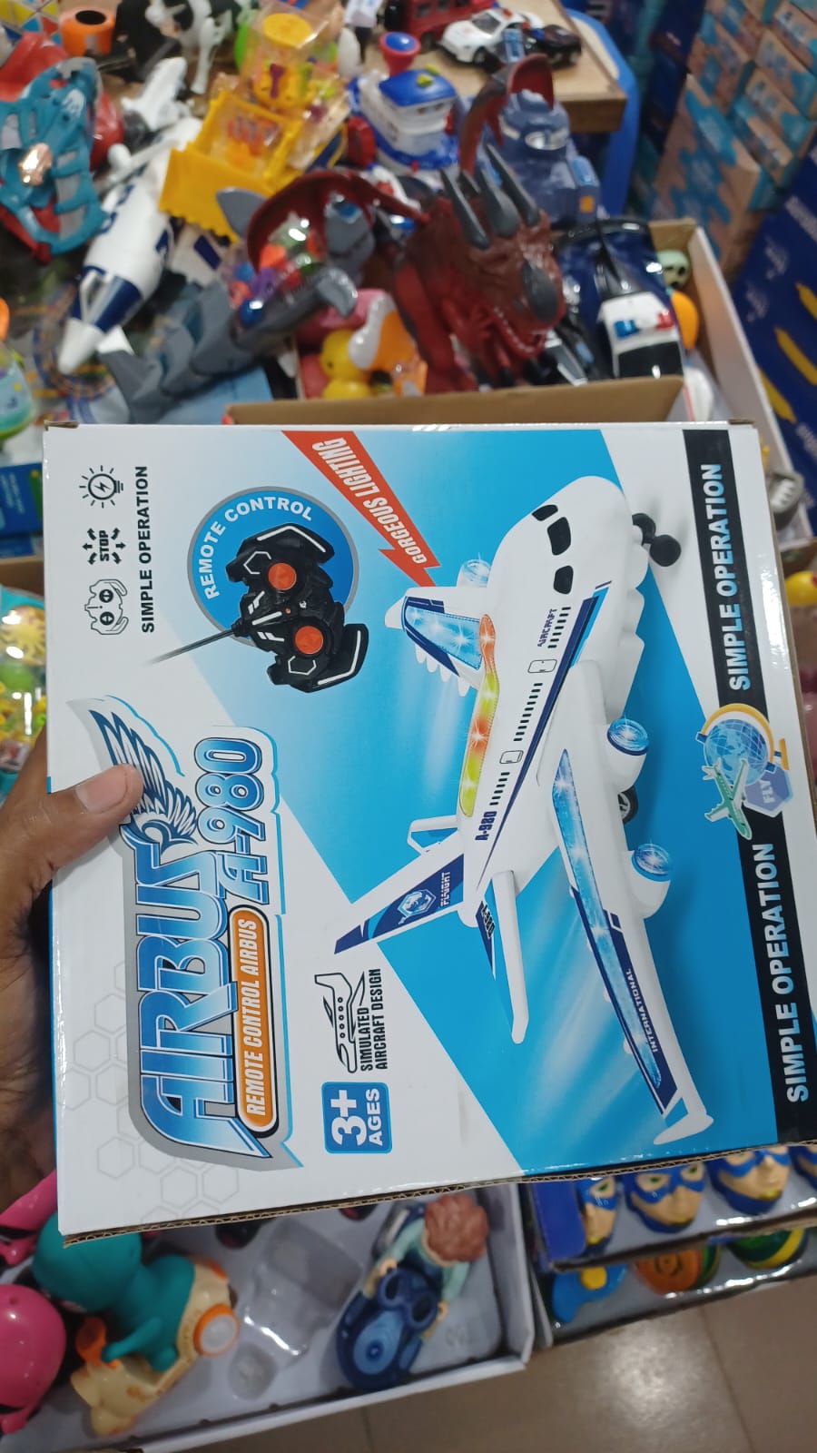 Picture of Remote Control AIRBUS Plane With Light & Music RECHARGEABLE BATTERY 
