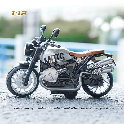 Picture of 1 PC Motorcycle Toys for Kids - Pull Back Toy Motorcycle Model 1/12 Scale with Lights and Sounds, Die-Cast Motorcycles Toy for Boys Kids Age 3-12 Year Multicolor