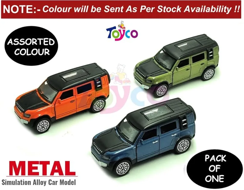 Picture of 1PC Range Rover Alloy Diecast Metal SUV 1/32 Scale Car Toy for Kids Open Door Pull Back Multicolor