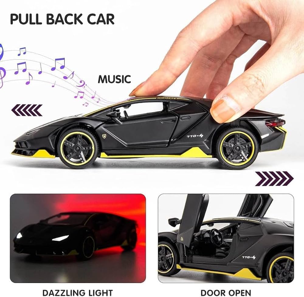 Picture of 1PC 1:32 Lamborghini Centenario LP770-4 Diecast Car Model Kids Children Toy Metal Car Alloy Car with light and sound Multicolor