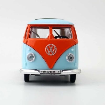 Picture of 1 PC Diecast Model Car Alloy Toys Car Model Gulf Oil GULF Volkswagen Classic T1 Bus 1/32 Scale Multicolor