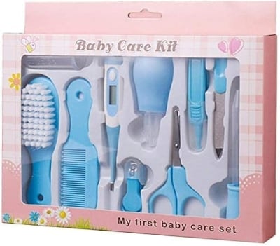 Picture of Baby Care Set, Baby Care Tools & Essentials 10 Piece Portable Baby Health Care Set Nail Care Kit for Newborn Blue