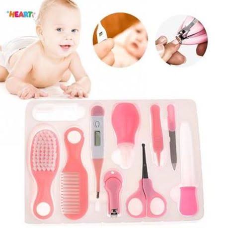 Picture of Baby Care Set, Baby Care Tools & Essentials 10 Piece Portable Baby Health Care Set Nail Care for Newborn Pink