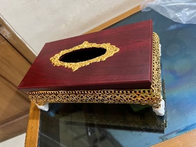 Picture of European style classical luxurious high end tissue box Gold Plated Multicolor