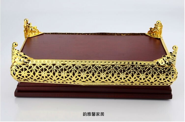 Picture of European style classical luxurious high end tissue box Gold Plated Multicolor