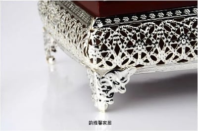 Picture of European style classical luxurious high end tissue box Silver Plated Multicolor