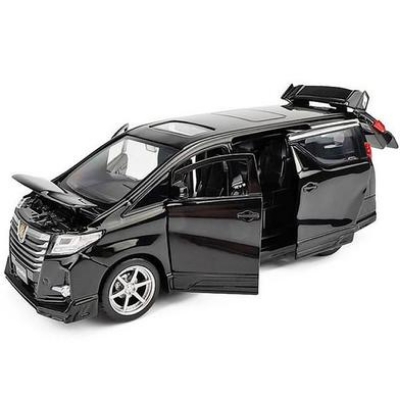 Picture of 1 PC 1:32 Toyota Alphard MPV Diecasts Car Simulation Steering Shock Toy Vehicles Metal Car 6 Doors Open Model Car Sound Light Toys For Children Gift Multicolor