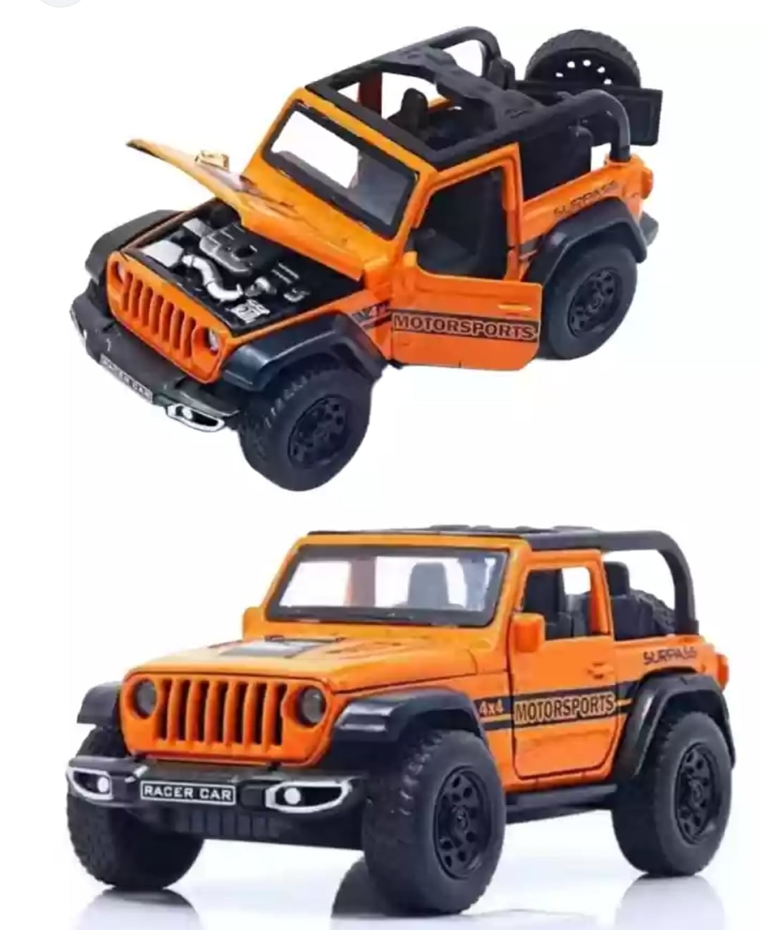 Picture of 1PC 1:32 High Simulation Jeep Wrangler Rubicon 1941 convertible Diecast Car sound and light alloy car model children's off-road vehicle model Car Multicolor