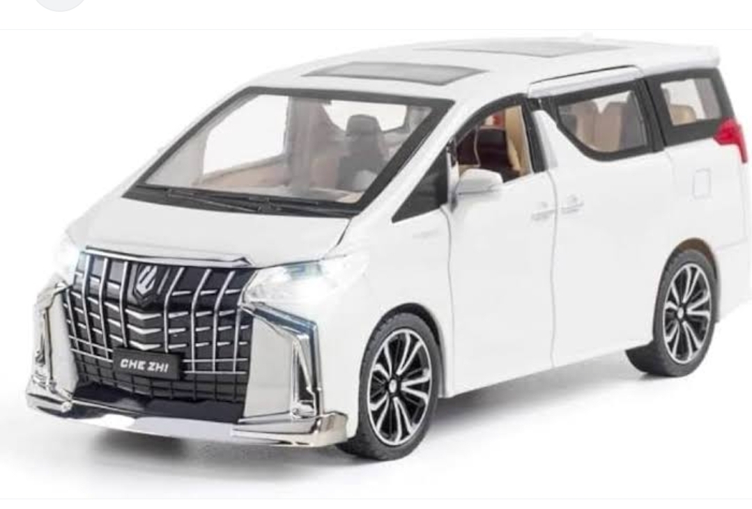 Picture of 1PC 1:24 Toyota Alphard Vellfire Diecasts Car Luxury MPV Simulation Steering Shock Toy Vehicles Metal Car 6 Doors Open Model Car Sound Light Toys For Children Gift Multicolor