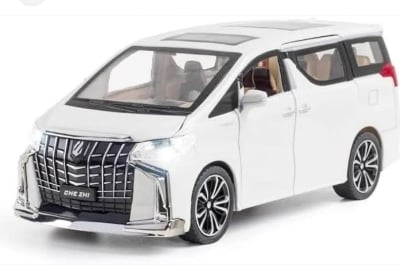 Picture of 1PC 1:24 Toyota Alphard Vellfire Diecasts Car Luxury MPV Simulation Steering Shock Toy Vehicles Metal Car 6 Doors Open Model Car Sound Light Toys For Children Gift Multicolor