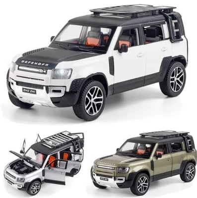 Picture of 1PC 1:24 Landrover Defender Diecasts Alloy Car Luxurious Simulation Toy Vehicles Metal Car 6 Doors Open Model Car Sound Light Toys For Gift Multicolor