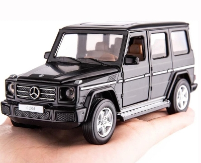 Picture of 1PC Diecast Metal Car 1: 32 Scale Mercedes Benz AMG G 55 63 Pull Back Alloy Car With Light And Sound Auto Model-Black Multicolor