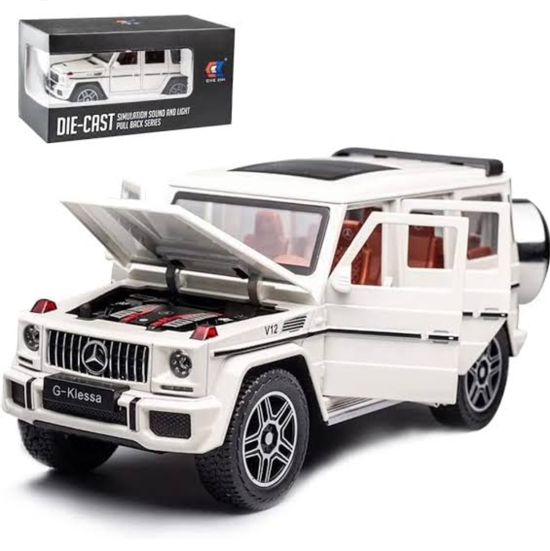 Picture of 1PC Diecast Metal Car 1: 32 Scale Mercedes Benz AMG G 55 63 Pull Back Alloy Car With Light And Sound Auto Model-Black Multicolor