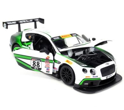 Picture of 1 PC Bentley Continental GT3 1:32 Scale Diecast Car Sound & Light Pull back Metal Car Collection Multicolor