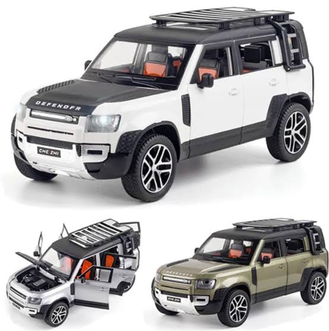 Picture of 1 PC 1:24 Landrover Defender Diecasts Alloy Car Luxurious Simulation Toy Vehicles Metal Car 6 Doors Open Model Car Sound Light Toys For Gift Multicolor