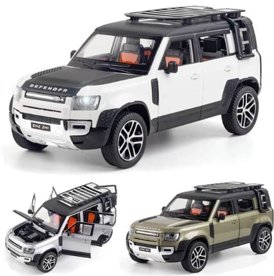Picture of 1 PC 1:24 Landrover Defender Diecasts Alloy Car Luxurious Simulation Toy Vehicles Metal Car 6 Doors Open Model Car Sound Light Toys For Gift Multicolor