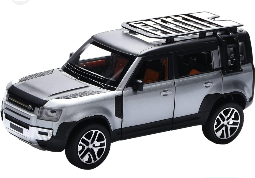 Picture of 1 PC 1:24 Landrover Defender Diecasts Alloy Car Luxurious Simulation Toy Vehicles Metal Car 6 Doors Open Model Car Sound Light Toys For Gift Multicolor