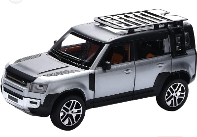 Picture of 1 PC 1:24 Landrover Defender Diecasts Alloy Car Luxurious Simulation Toy Vehicles Metal Car 6 Doors Open Model Car Sound Light Toys For Gift Multicolor
