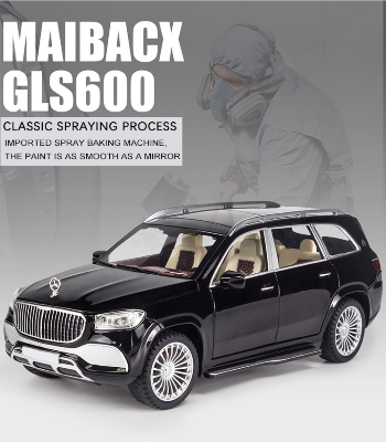 Picture of 1PC 1:24 Mercedes Maybach GLS 600 Diecast Alloy Car ChiMei Luxurious Simulation Toy Vehicles Metal Car 6 Doors Open Model Car Sound Light Toys For Gift Multicolor