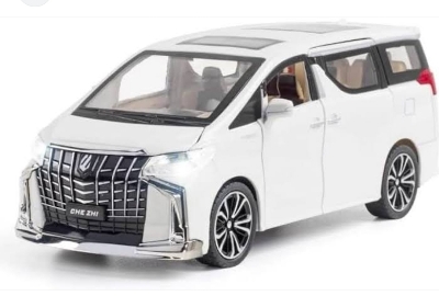Picture of 1 PC 1:24 Toyota Alphard Vellfire Diecasts Car Luxury MPV Simulation Steering Shock Toy Vehicles Metal Car 6 Doors Open Model Car Sound Light Toys For Children Gift Multicolor