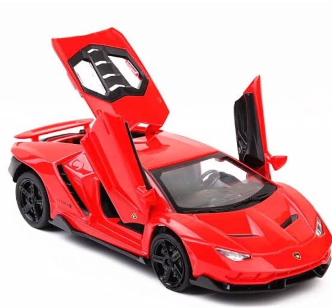 Picture of 1PC Diecast Lamborghini Lumineuse 1:32 Car Model Kids Children Toy Car Alloy Car Black Metal Car with light and sound Multicolor