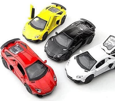 Picture of 1PC Diecast Lamborghini Lumineuse 1:32 Car Model Kids Children Toy Car Alloy Car Black Metal Car with light and sound Multicolor