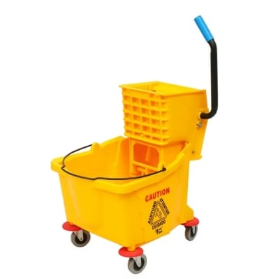 Picture of 36 Liter Yellow Single Bucket Plastic Cleaning Commercial Mop Multicolor