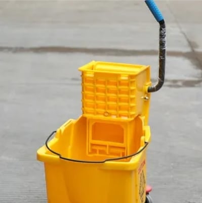 Picture of 36 Liter Yellow Single Bucket Plastic Cleaning Commercial Mop Multicolor