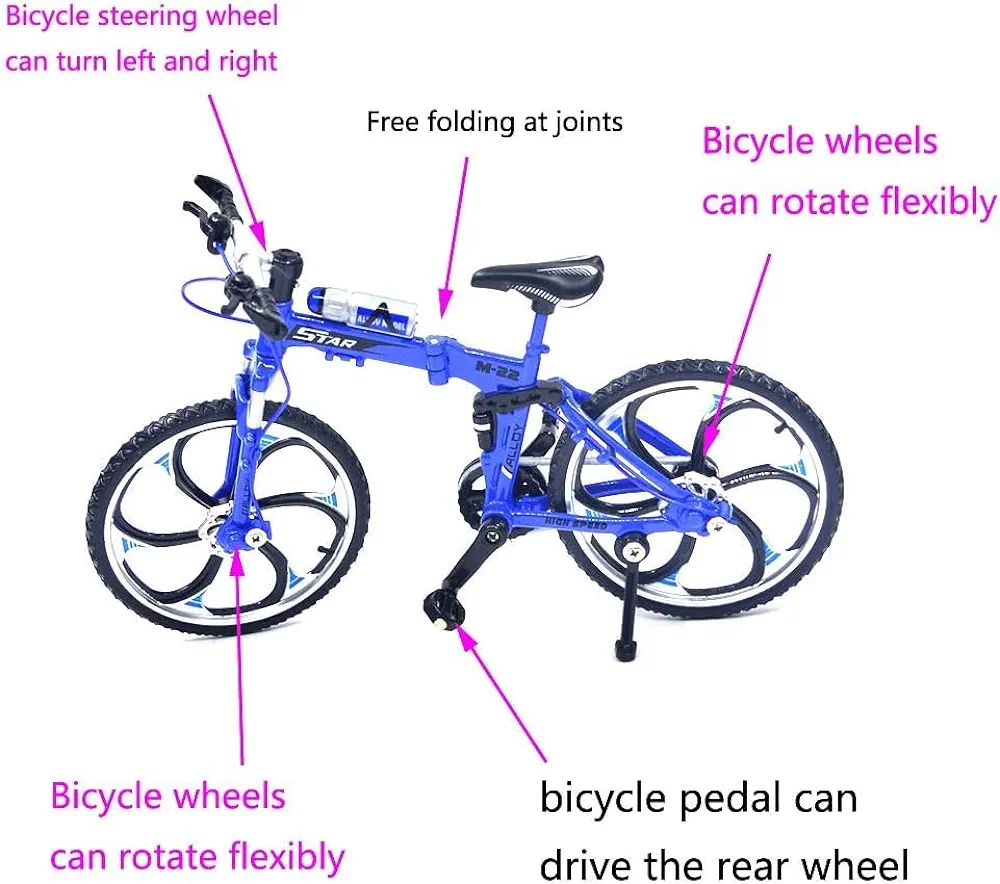 Picture of 1PC Racing Bicycle Mountain Bike Mini Dirt Bike Bicycle Model Cool Boy Toy, For Kid, Multicolor Multicolor
