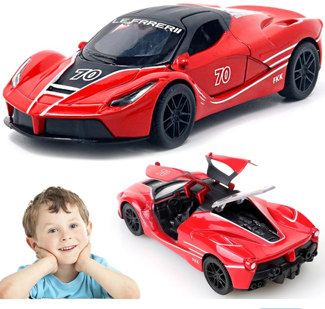 Picture of 1 PC Ferrari 1:36 alloy sports car model children's pull back car boy baby door opening toy car racing gift car toy Multicolor
