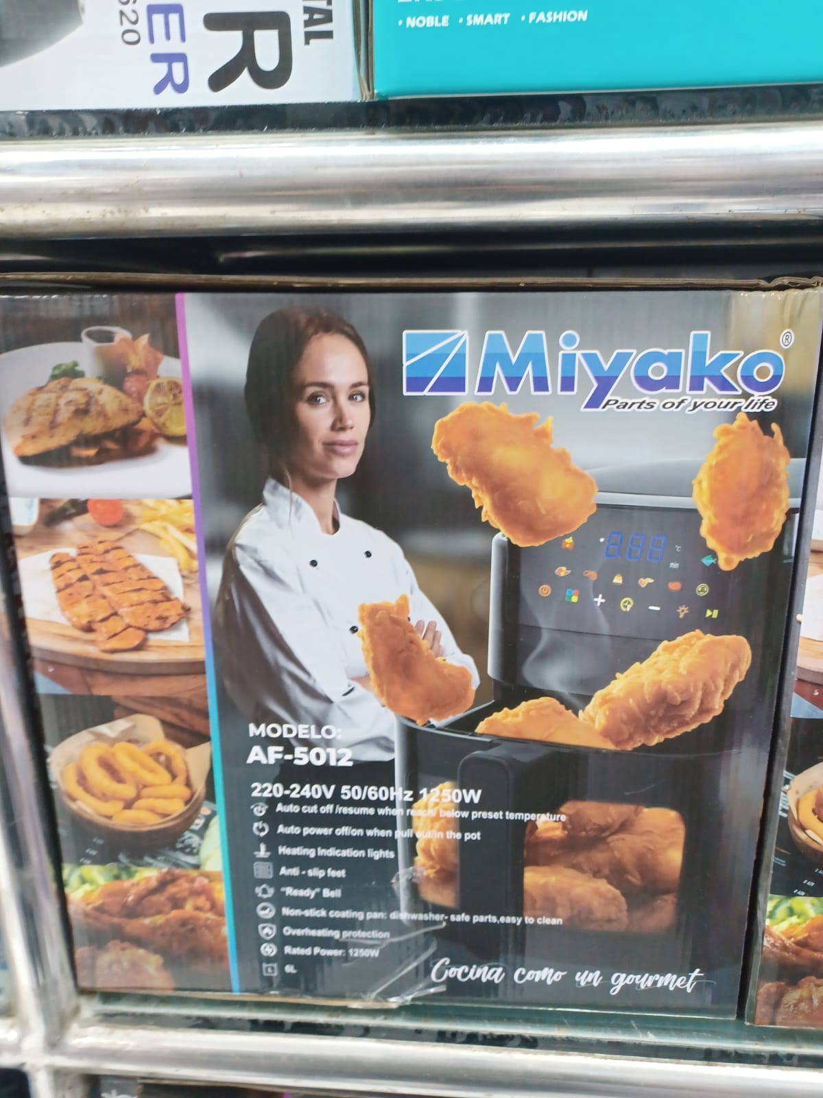 Picture of Miyako 6 Liter Air Fryer AF-5012 Digital Touch Control Panel Multicolor