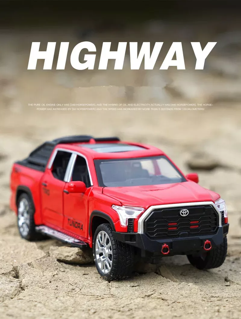 Picture of 1PC 1/32 Toyota Tundra TRO 4X4 Alloy Pickup Model Car Multicolor