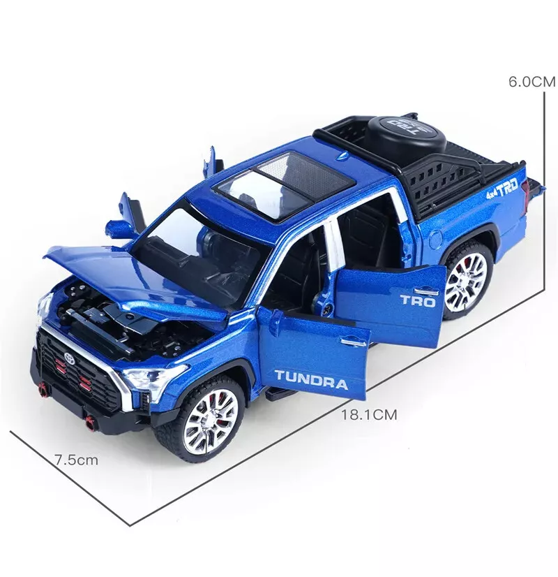 Picture of 1PC 1/32 Toyota Tundra TRO 4X4 Alloy Pickup Model Car Multicolor