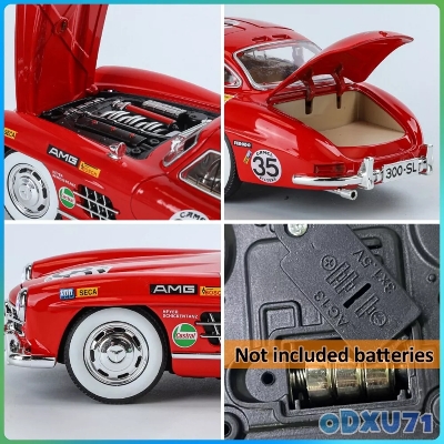 Picture of 1 PC 1/24 Scale Mercedes-Benz 300SL Model Car Alloy Diecast Toy Cars Vehicle Kid Gift Multicolor
