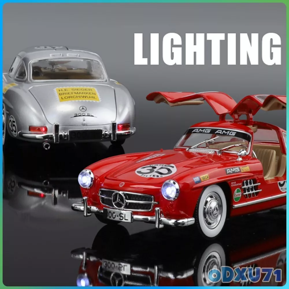 Picture of 1PC 1/24 Scale Mercedes-Benz 300SL Model Car Alloy Diecast Toy Cars Vehicle Kid Gift Multicolor
