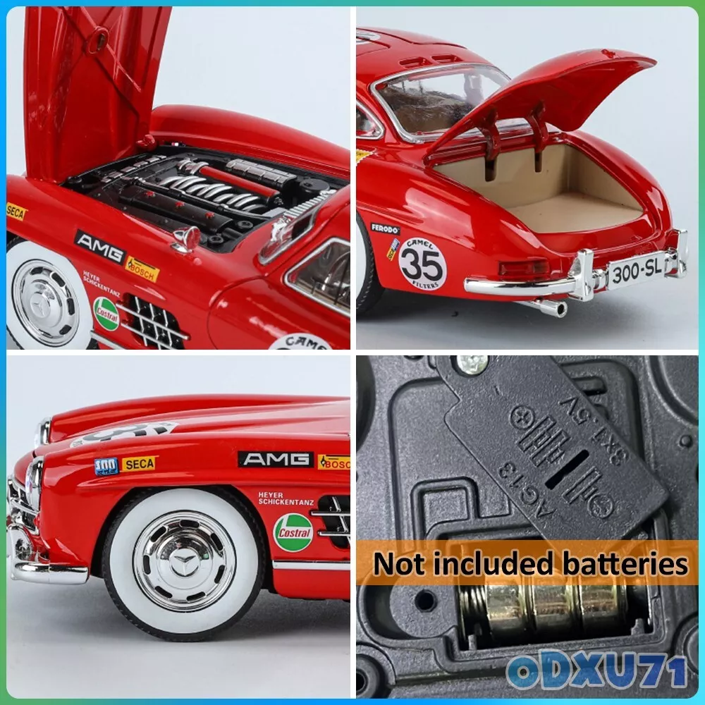 Picture of 1PC 1/24 Scale Mercedes-Benz 300SL Model Car Alloy Diecast Toy Cars Vehicle Kid Gift Multicolor