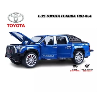 Picture of 1 PC 1/32 Toyota Tundra TRO 4X4 Alloy Pickup Model Car Multicolor
