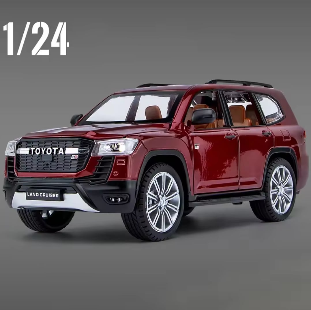 Picture of 1PC 1:24 Toyota LAND CRUISER GR Sport Alloy Diecast Toy Vehicles Metal Toy Car Model Sound and Light Pull Back Collection Kids Toy Multicolor