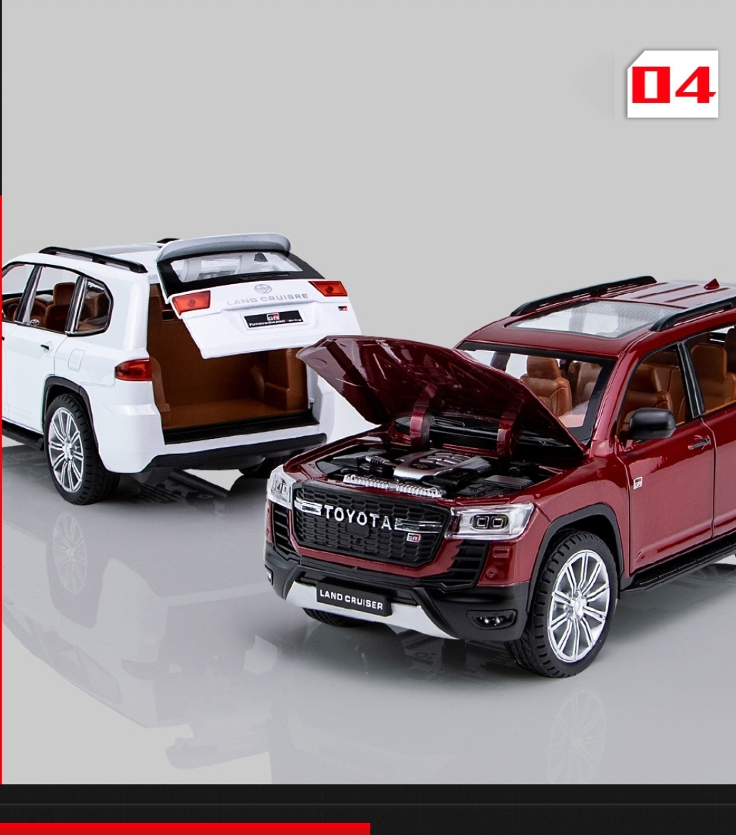 Picture of 1PC 1:24 Toyota LAND CRUISER GR Sport Alloy Diecast Toy Vehicles Metal Toy Car Model Sound and Light Pull Back Collection Kids Toy Multicolor