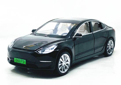 Picture of 1 PC Diecast Metal 1:32 Scale Tesla Model 3 Pull Back Miniature Replica Multicolor