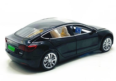 Picture of 1PC Diecast Metal 1:32 Scale Tesla Model 3 Pull Back Miniature Replica Multicolor