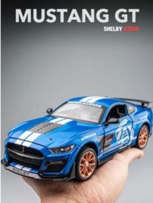 Picture of 1 PC 1:32 Ford Mustang Shelby GT500 Alloy Sports Car Model Diecast Toy Vehicles Metal Car Model Simulation Collection Kids Toy Gift Multicolor