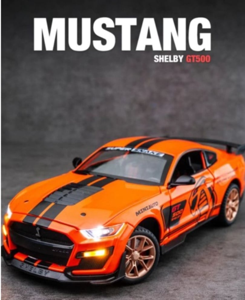 Picture of 1 PC 1:32 Ford Mustang Shelby GT500 Alloy Sports Car Model Diecast Toy Vehicles Metal Car Model Simulation Collection Kids Toy Gift Multicolor