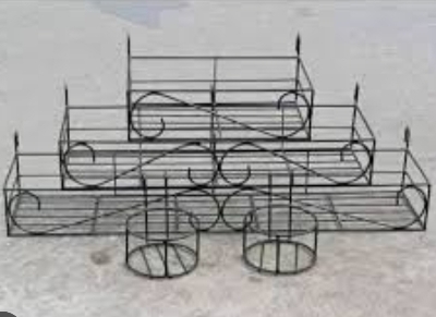 Picture of 5PC Metal Grill Rack Hanging Planter Pot 36, 26, 16 Inches Multicolor