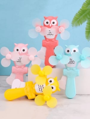 Picture of 1 PC Owl Portable Manual Hand Crank Mini Fan Without Battery 