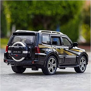 Picture of 1PC 1:32 Mitsubishi Pajero SUV Diecast Alloy Car Premium Model Vehicle Metal Toy Model Pull back Sound Light Multicolor