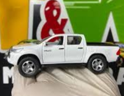 Picture of 1 PC 1:36 Toyota Hilux Pickup Diecast Alloy Car Premium Model Vehicle Metal Toy Model Pull back Sound Light Multicolor
