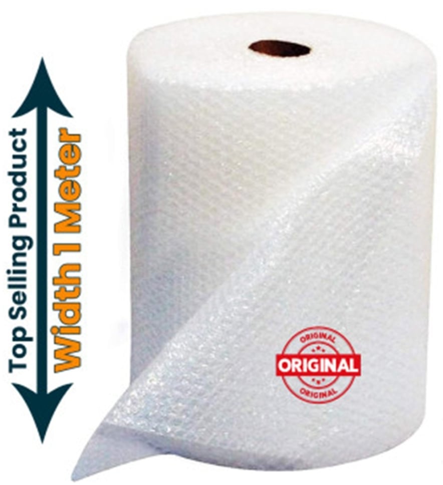 Picture of Bubble Wrap 80 Meter | Packaging Material | Single Side Bubble Wrap | Width 41 Inch Premium Quality Multicolor